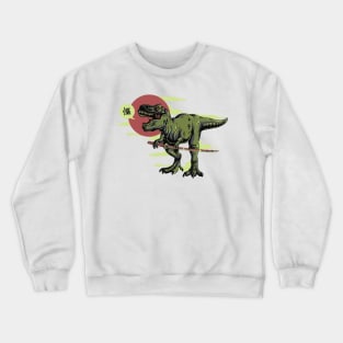 Japanese Samurai T-Rex: (Dinosaur) Dino Warrior Crewneck Sweatshirt